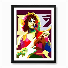 Ritchie Blackmore 70s Classic Rock Most Wanted Pop Art WPAP Poster