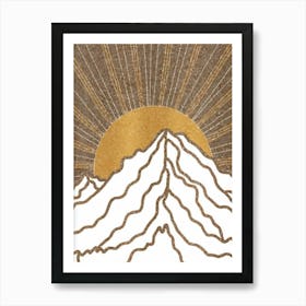 Sunrise Over The Mountains 2 Art Print