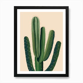 Parodia Cactus Minimalist Abstract Illustration 3 Art Print