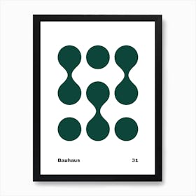 Geometric Bauhaus Poster Green 31 Art Print