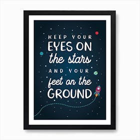 Kids Space Quote Art Print