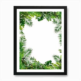 Decorative Template Exotic Jungle Frame Hipster Modern Style Flora Colourful Plant Holida (9) Art Print