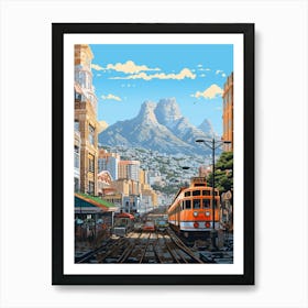 Cape Town Pixel Art 4 Art Print