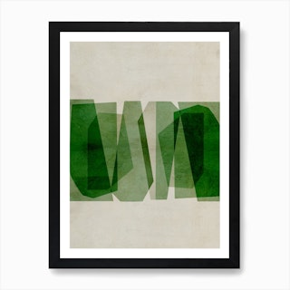 Green Geometric Abstract Art Print