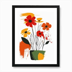 Flowers In A Vase 118 Art Print