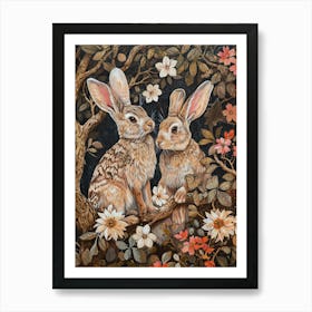 Kitsch Bunny Illustration 4 Art Print