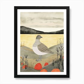 Bird Illustration Grey Plover 1 Art Print