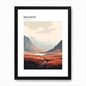 Ben Nevis Scotland 5 Hiking Trail Landscape Poster Art Print