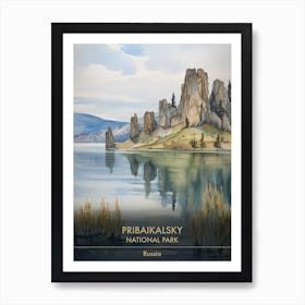 Pribaikalsky National Park Russia Watercolour 1 Art Print