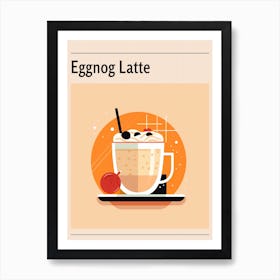 Eggnog Latte Midcentury Modern Poster Art Print