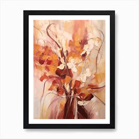 Fall Flower Painting Monkey Orchid 4 Art Print