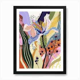 Colourful Flower Illustration Veronica 1 Art Print