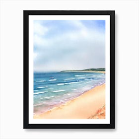 Tynemouth Longsands Beach 3, Tyne And Wear Watercolour Poster