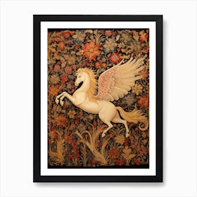 Pegasus Tapestry Style Floral Art Print