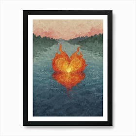 Heart Of Fire 39 Art Print