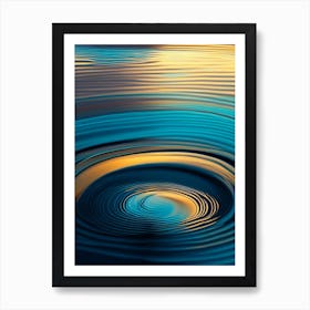 Water Ripples Lake Waterscape Crayon 2 Art Print