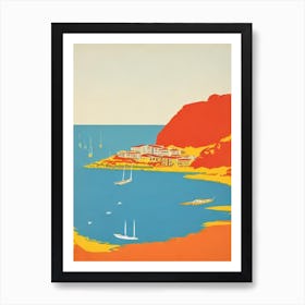 Plage De Paloma Saint Jean Cap Ferrat France Midcentury Art Print