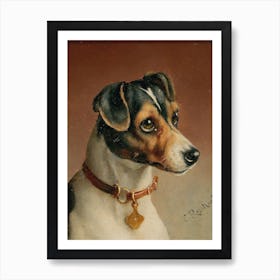 Portrait Of A Jack Russel Terrier, Carl Reichert Art Print