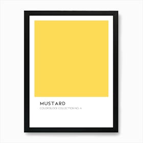 Mustard Color Block Collection Art Print