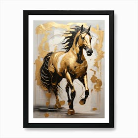 Gold Horse 9 Art Print