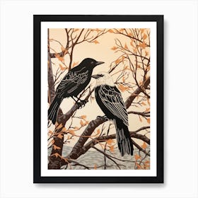 Two Birds Art Nouveau Poster 3 Art Print