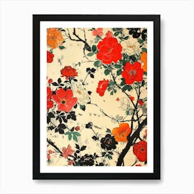 Great Japan Hokusai Japanese Floral 14 Art Print