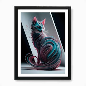 Abstract Cat 16 Art Print