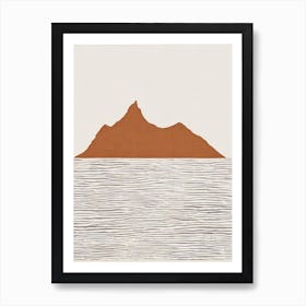 Loch Ness Scotland Boho Landmark Illustration Art Print