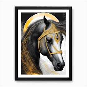 Golden Horse Art Print