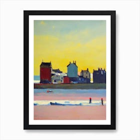 Broadstairs Beach, Kent Bright Abstract Art Print