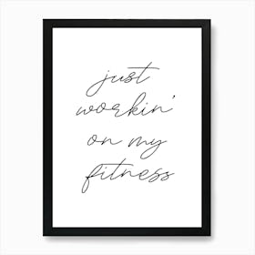 Gym Fitness Quote Art Print