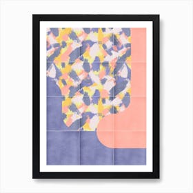 Messy Painted Tiles 03 Art Print