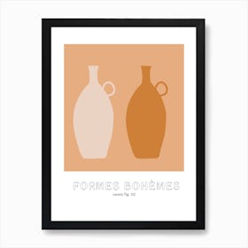Formes Bohemes Bohemian Shape Brown Vases Art Print