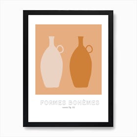 Formes Bohemes Bohemian Shape Brown Vases Affiche