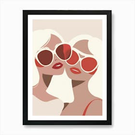 Two Women In Sunglasses 12 Art Print