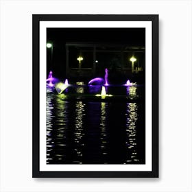 Fountains At Night Art Print