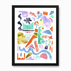 Summer Collage Art Print