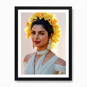 Priyanka Chopra Jonas Retro Collage Movies Art Print