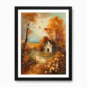 Printable Wall Art, Vintage Landscape, Farmhouse Wall Decorations, Vintage Landscape Oil Painting.2 Art Print