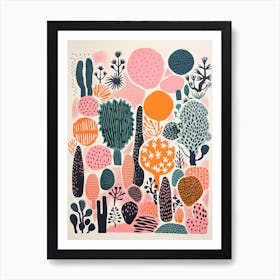 Kew Gardens Abstract Riso Style 3 Art Print