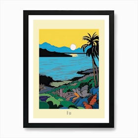 Poster Of Minimal Design Style Of Fiji 2 Art Print