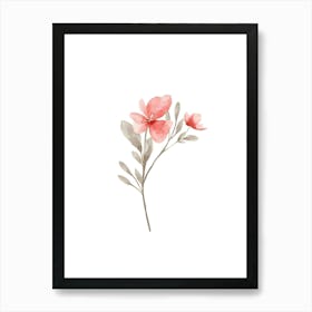 Watercolor Flowers Art Print