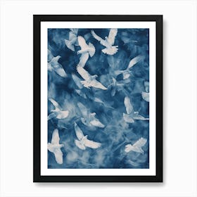 Doves In Flight 5 Art Print