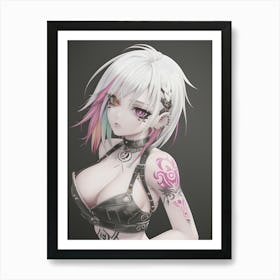 Pretty Punk Girl - Hall-O-Gram Creations 17 Art Print