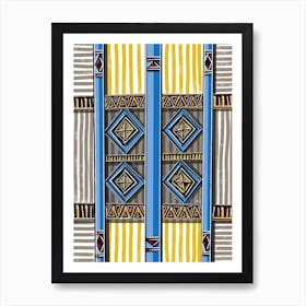 Abstract Geometrical Shapes Pattern Inspired By The Egyptian Nubian Culture Art Print