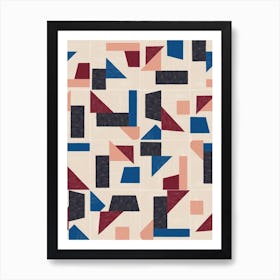 Tangram Wall Tiles 03 Art Print