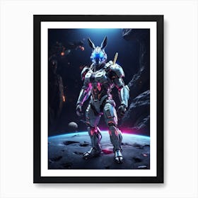 Donkey In Cyborg Body #2 Art Print