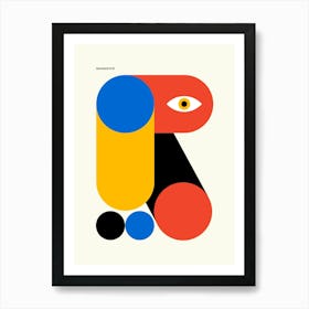 BAUHAUS RED EYE Art Print