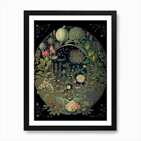 Garden Of Cosmic Speculation, United Kingdom Vintage Botanical Art Print
