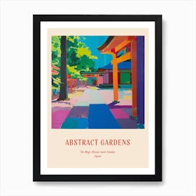 Colourful Gardens The Meiji Shrine Inner Garden Japan 1 Red Poster Art Print